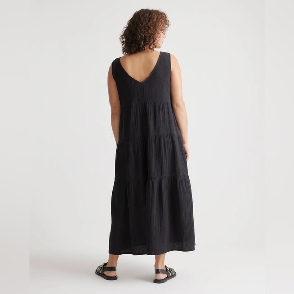 100% Organic Cotton Gauze Tiered Maxi Dress - Picture 2 of 5